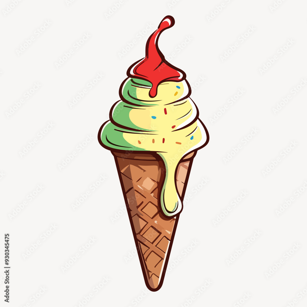 ice cream cone illustration vector ice cream cone illustration vector