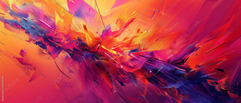 Vibrant abstract digital art with dynamic colors and shapes, evoking energy and movement. Vibrant abstract digital art with dynamic colors and shapes, evoking energy and movement.