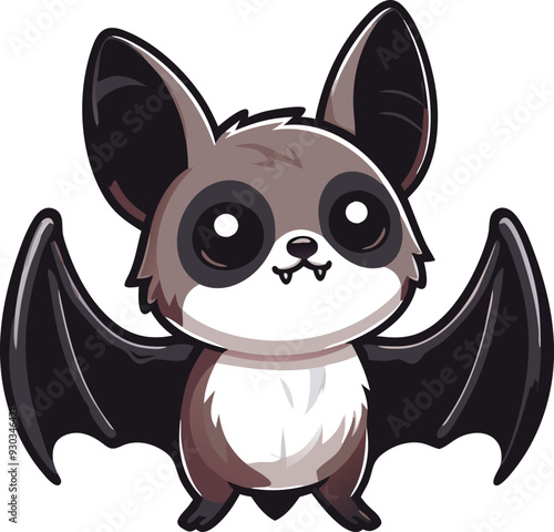Cute bat vector cartoon illustration