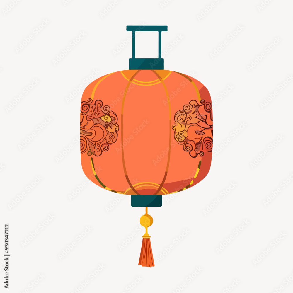 Obraz premium Chinese paper lantern illustration vector
