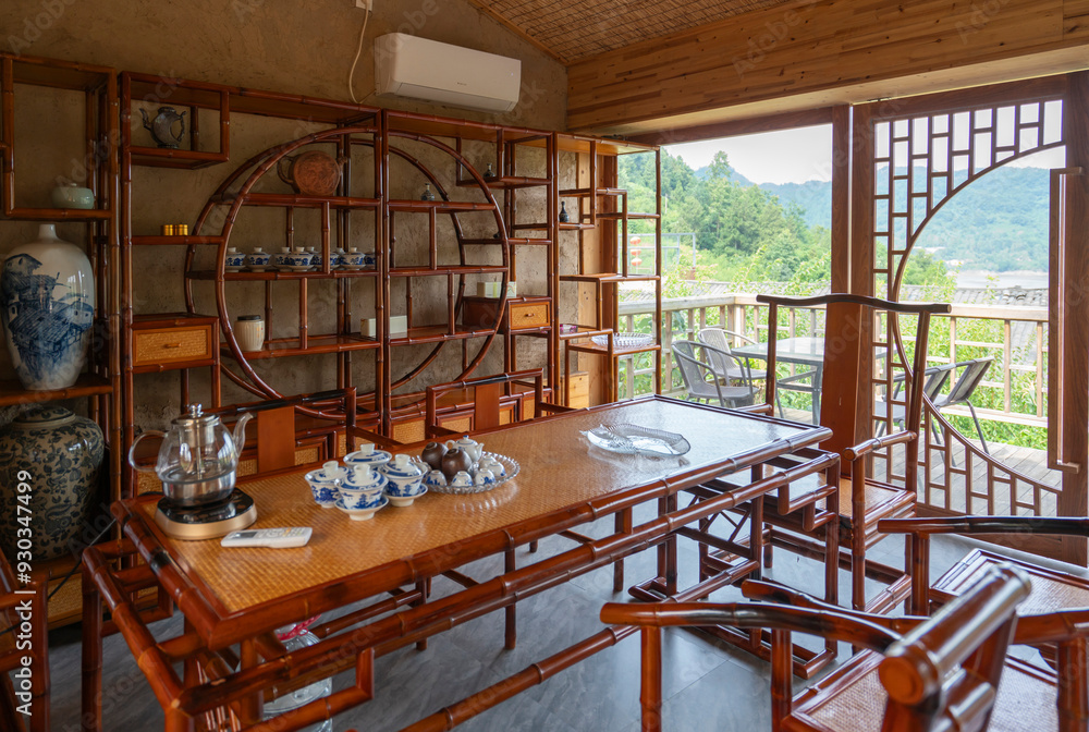 Chinese style decoration style tea room