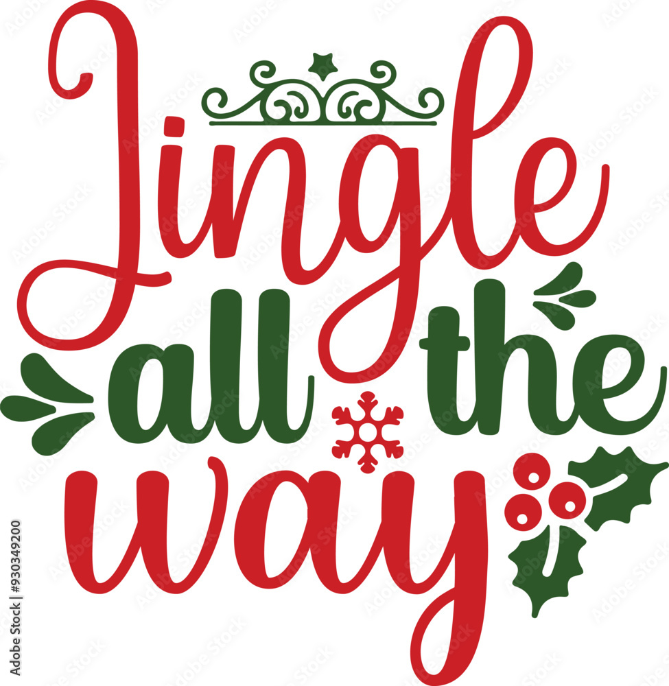 Happy Christmas SVG Vector Design. Merry Christmas greeting hand lettered design emblem set of elements.