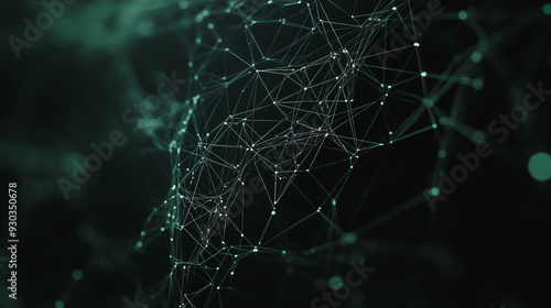 Abstract business connection of lines from nodes It is connected to endless nodes and represents the innovation of communication in the network.