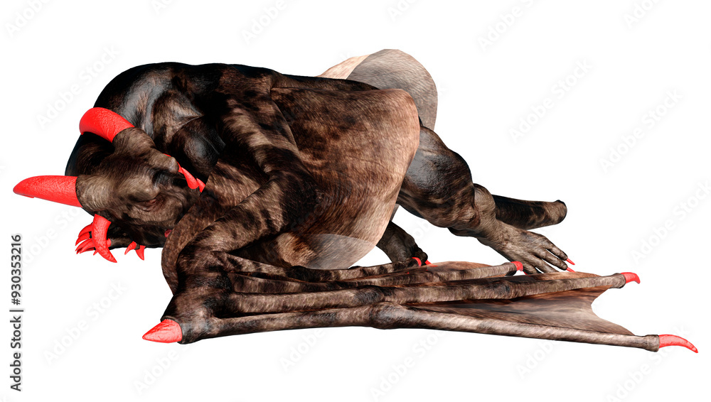 Obraz premium 3D Rendering Fairy Tale Dragon on White