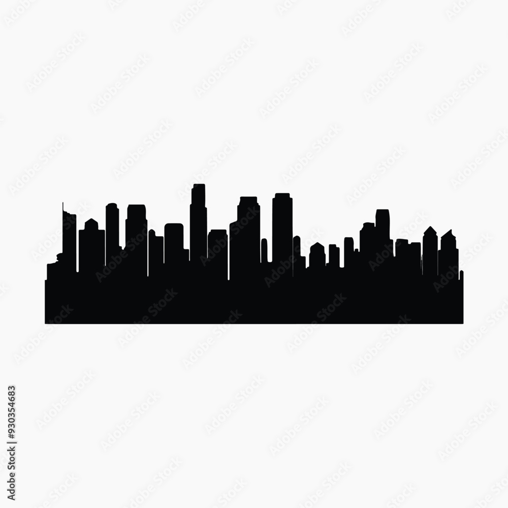 Obraz premium Modern city skyline silhouette art