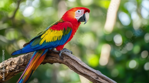 Wallpaper Mural Scarlet Macaw Perched on a Branch Torontodigital.ca