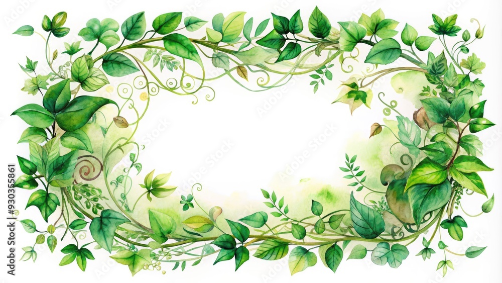 A delicate watercolor illustration of lush green foliage and vines surrounding a beautiful, ornate invitation, evoking a sense of whimsical elegance and nature-inspired sophistication. A delicate watercolor illustration of lush green foliage and vines surrounding a beautiful, ornate invitation, evoking a sense of whimsical elegance and nature-inspired sophistication.