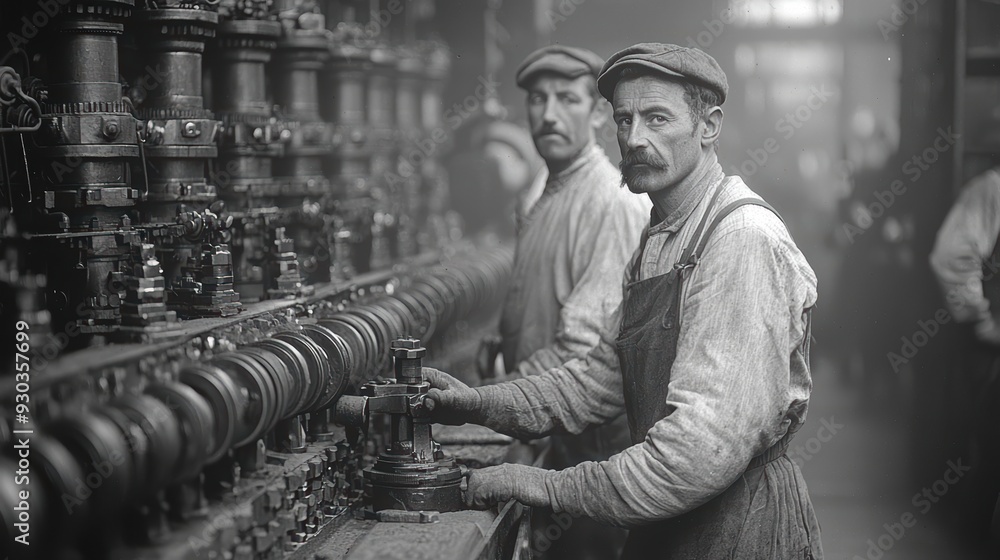 custom made wallpaper toronto digitalIndustrial workers work in a heavy industry, retro factory machine equipment and production