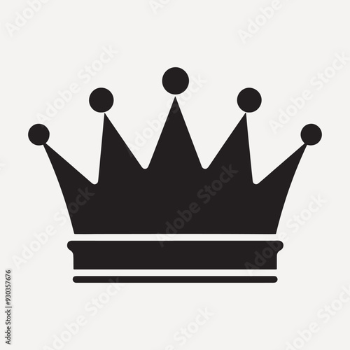 Elegant black crown silhouette