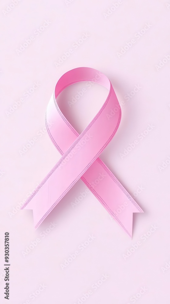 Pink ribbon in a delicate line art style, Breast Cancer Awareness Month, minimalistic and elegant support Pink ribbon in a delicate line art style, Breast Cancer Awareness Month, minimalistic and elegant support