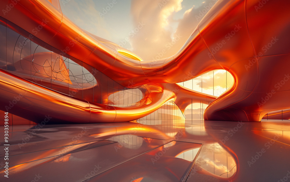 Fototapeta premium Modern architecture scene