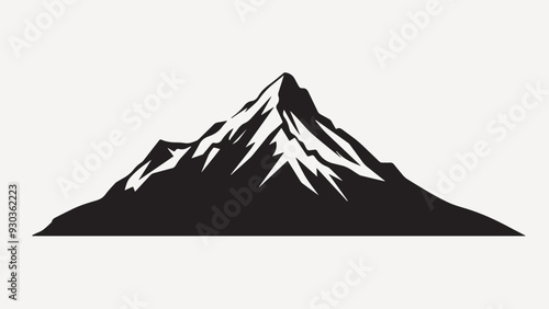 Minimalist mountain silhouette design