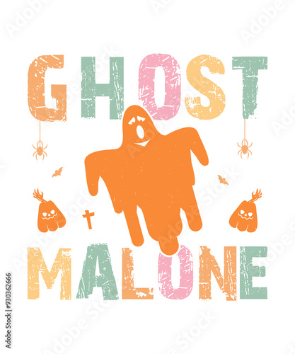 Pumpkin Halloween T-shirt Design PNG Files Prints for Black and white Background