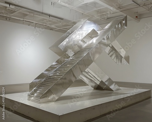 Penrose impossible objects gallery, tribar variations, waterfall escalator sculptures, visual paradox installations photo