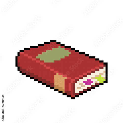 thick book icon pixel art