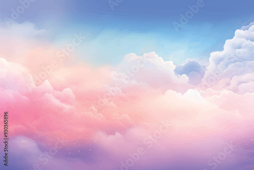 Dreamy pastel cloudscape background