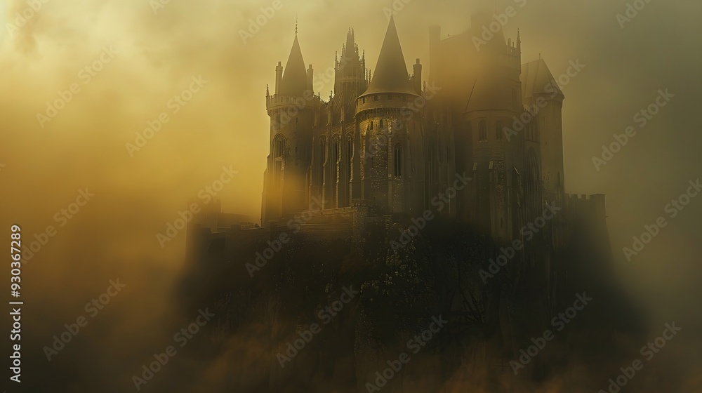 Naklejka premium Castle in the Mist.