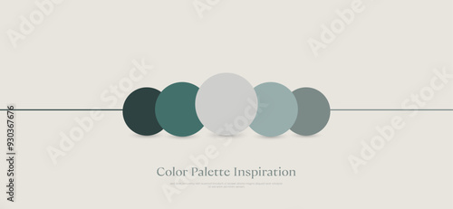 Color Palette Inspiration, Elegant neutral green shades