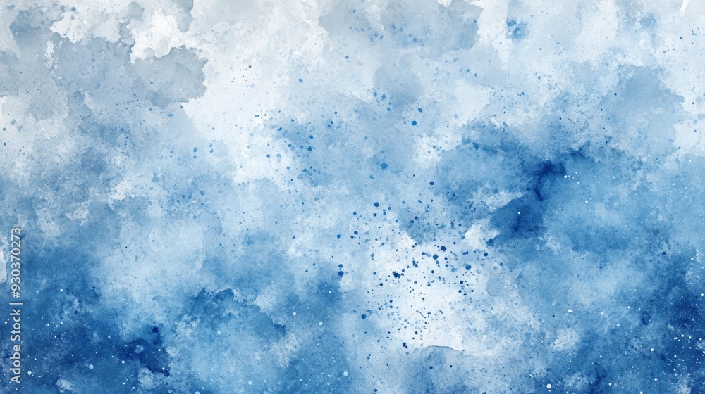 Fototapeta premium Blue light watercolor background, texture paper , ai