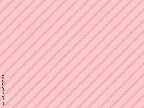 ストライプ・ボーダーの背景　バナー　ピンク　春　パターン素材　Pink cute stripe pattern background
