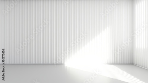 Wallpaper Mural White room with blinds Torontodigital.ca