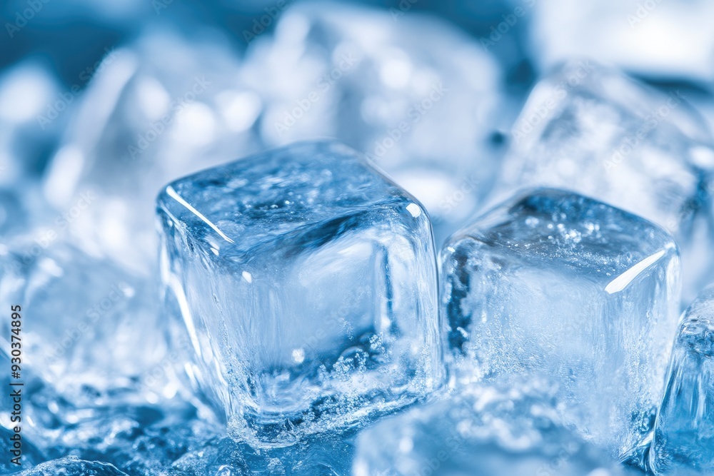Ice Cubes Floating in a Refreshing Drink Ice Cubes Floating in a Refreshing Drink