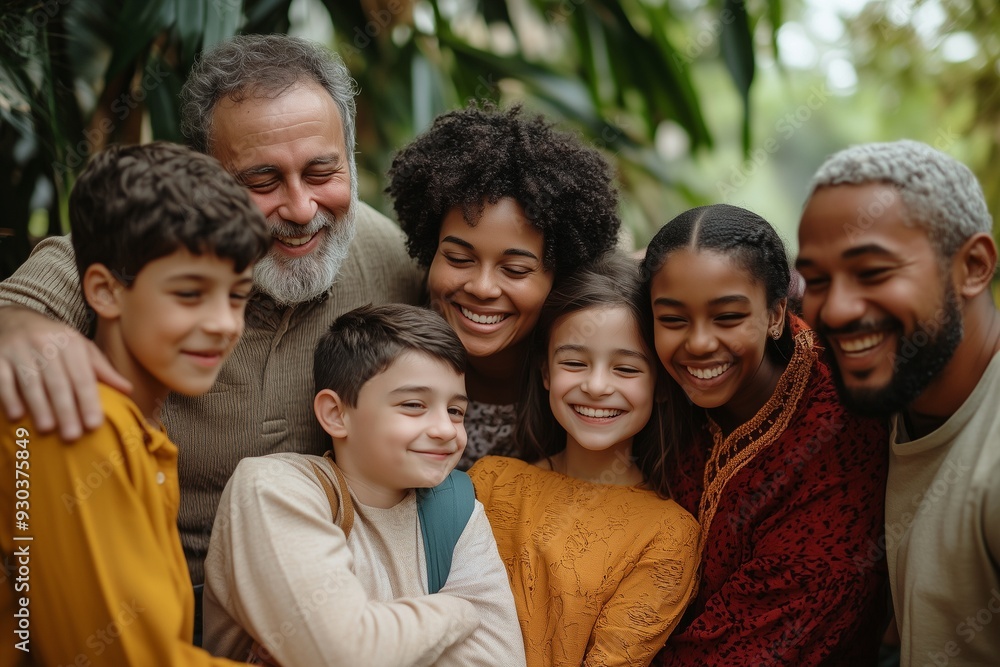Generational Joy: A Diverse Family Embracing Love, Generative AI Generational Joy: A Diverse Family Embracing Love, Generative AI
