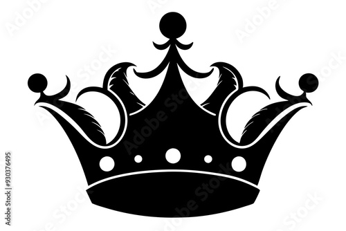  Royal crown vector art illustration photo