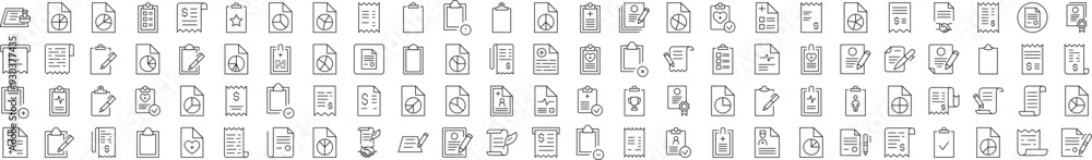 Collection of Various Documents and Clipboards Thin Icons. Editable Stroke. Suitable for Web Sites, Books, Cards, Apps Collection of Various Documents and Clipboards Thin Icons. Editable Stroke. Suitable for Web Sites, Books, Cards, Apps