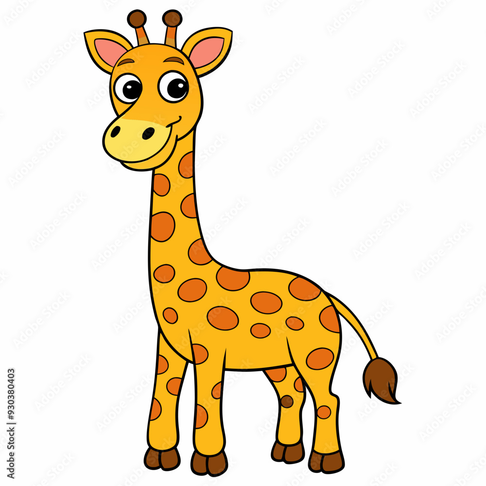 Funny giraffe art vector illustration Funny giraffe art vector illustration