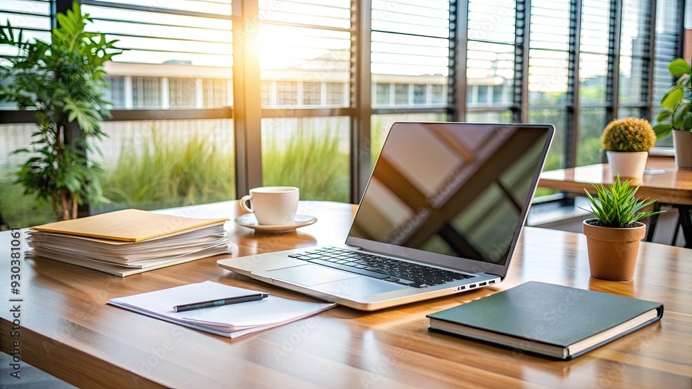 A professional workspace with a laptop, notebook, and policy documents, symbolizing the development and implementation of effective human resource management guidelines. A professional workspace with a laptop, notebook, and policy documents, symbolizing the development and implementation of effective human resource management guidelines.