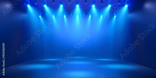 Blue lights background with a cinematic ultra-realistic hyper-detailed design