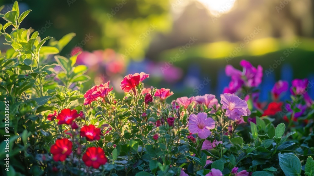 Blooming Flowers in the Sunset Blooming Flowers in the Sunset