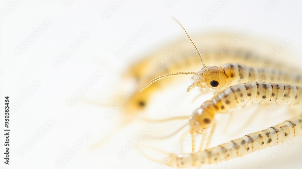 Close-Up View of Mosquito Larvae with Soft Lighting Close-Up View of Mosquito Larvae with Soft Lighting
