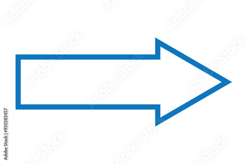 Black arrow pointing right. Arrow shape element