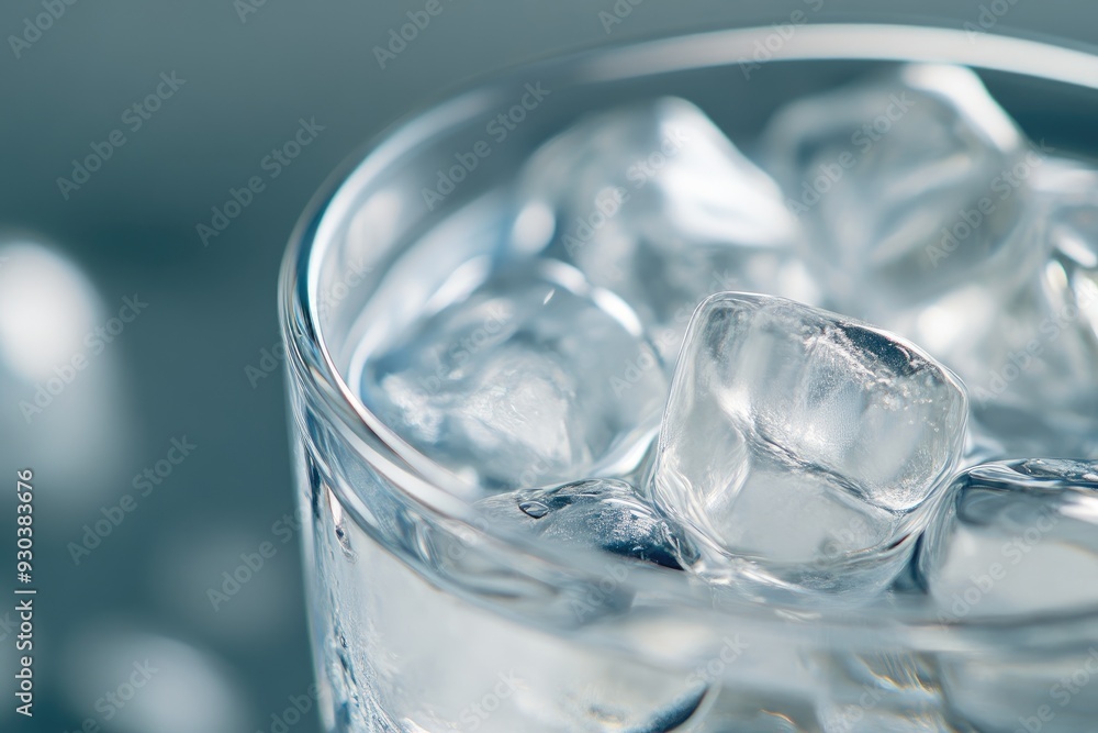 Detailed View of Ice Cubes in a Cool Beverage Detailed View of Ice Cubes in a Cool Beverage