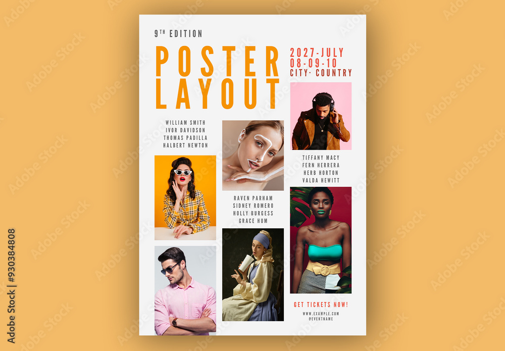 Modern Poster Layout Stock Template | Adobe Stock