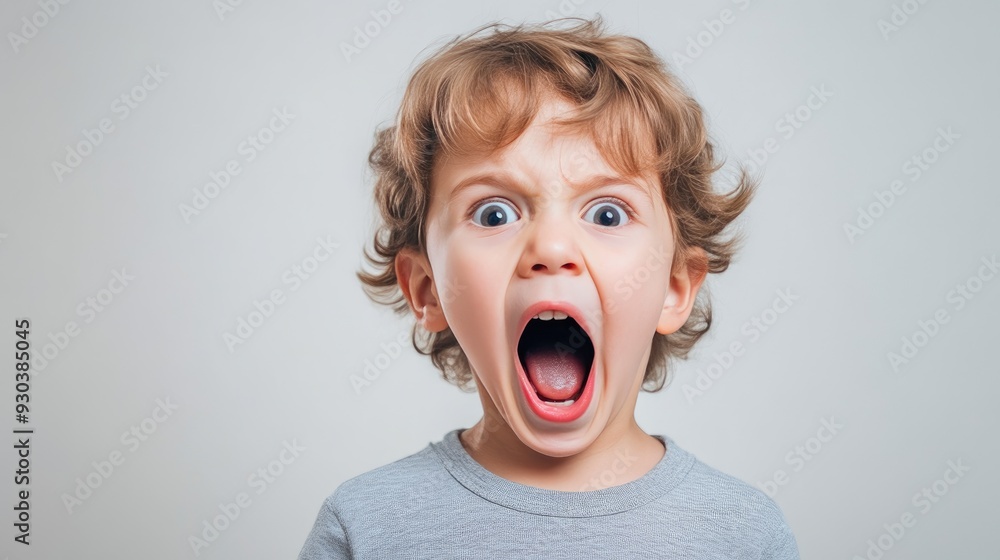 Close-Up of a Child Having a Tantrum in Dim Lighting Close-Up of a Child Having a Tantrum in Dim Lighting