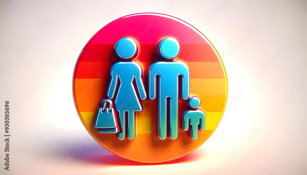 3D Glossy Background: Same-Sex Parent Icons & Family Unity Concept - Promoting Inclusivity with Vibrant Design & Modern Font 3D Glossy Background: Same-Sex Parent Icons & Family Unity Concept - Promoting Inclusivity with Vibrant Design & Modern Font