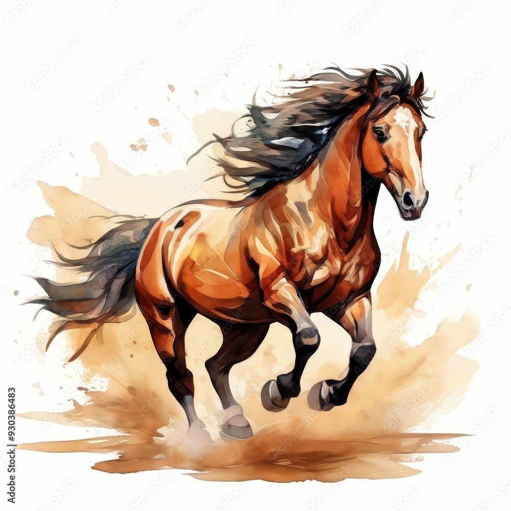 the AI Image Generator, horse isolated on white background the AI Image Generator, horse isolated on white background
