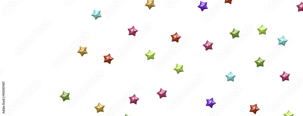 Celestial Cascades: 3D Illustration Conjures a Rainfall of Colorful Stars Celestial Cascades: 3D Illustration Conjures a Rainfall of Colorful Stars