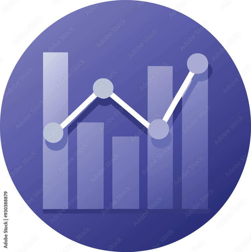 icon of graph vector illustration icon of graph vector illustration