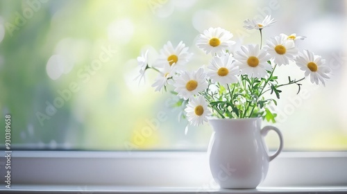 Wallpaper Mural White Daisies in a White Vase Torontodigital.ca