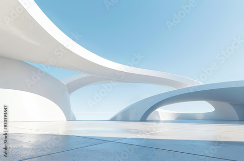 3D minimalist abstract background