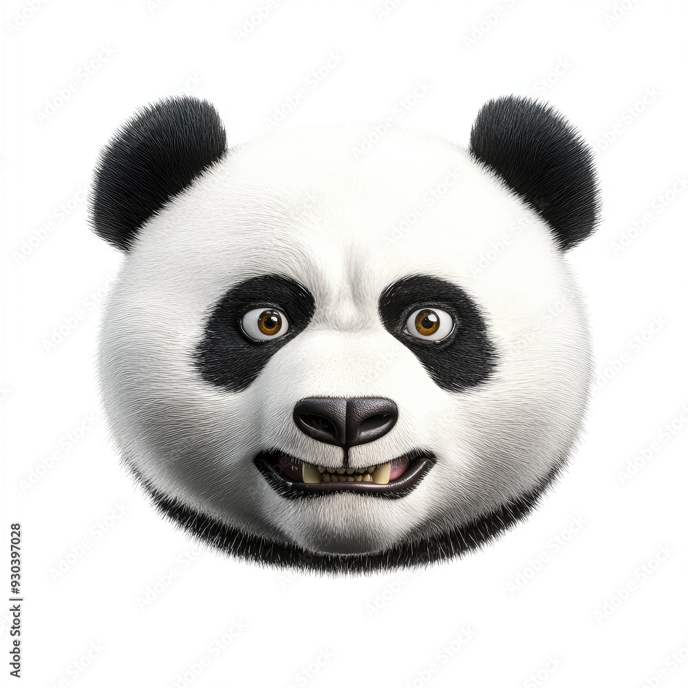 Obraz premium A playful panda portrait showcasing its expressions 