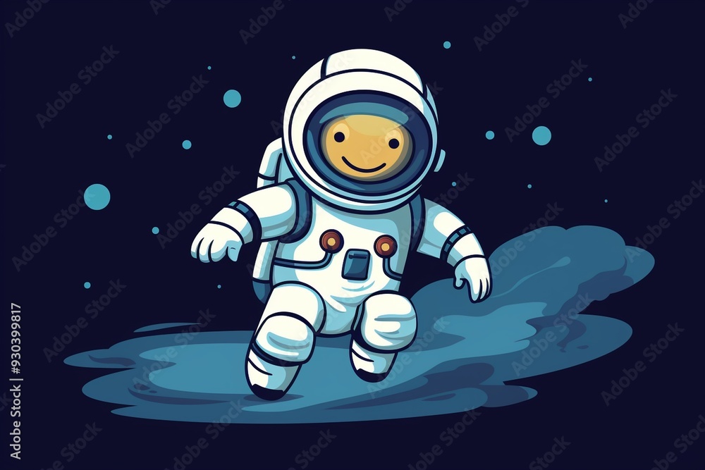 vector cute astronaut floating in space cartoon vector icon illustration science technology icon isolated vector cute astronaut floating in space cartoon vector icon illustration science technology icon isolated