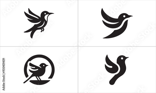 Free Download Set of Birds Logo Icon Symbol Vector Template  - GFXLoad