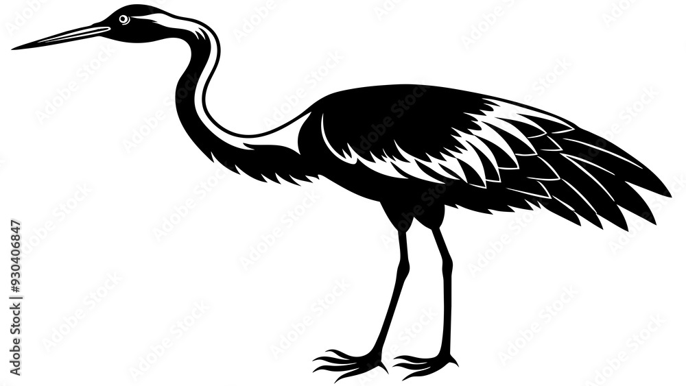 Obraz premium Crane vector art and illustration