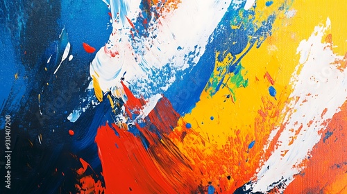 Wallpaper Mural Abstract Acrylic Painting with Vibrant Colors. Torontodigital.ca