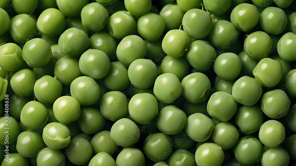 Green peas in the top view with a background Green peas in the top view with a background